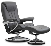 Stressless Signature Steel and Wood Base