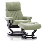 Stressless Crown Recliner Chair and Ottoman