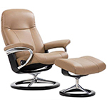 Stressless Garda Signature Steel and Wood Base