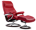 Stressless View Medium Recliner Chair and Ottoman by Ekornes