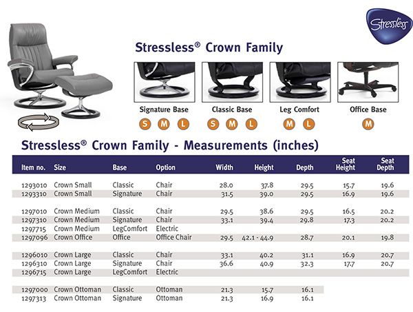 Stressless Crown Family Recliner Chair from Ekornes