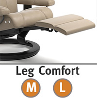 Stressless Capri LegComfort Power Extending Footrest with Classic Wood Base