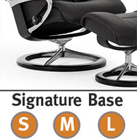 Stressless Viva Signature Steel and Wood Base