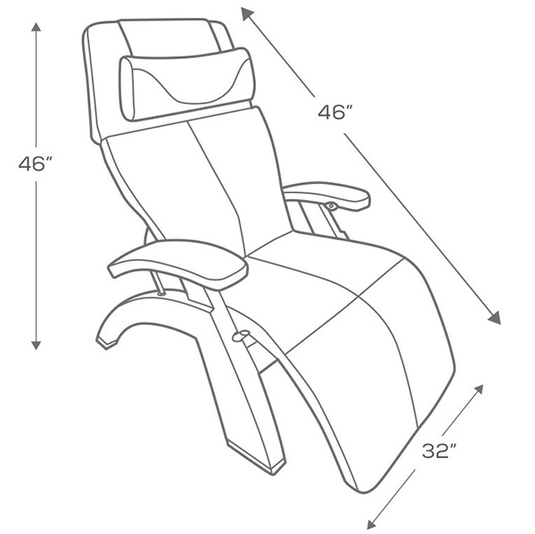 PC LiVE Human Touch Perfect Chair Zero Gravity Recliner Dimensions