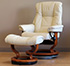 Stressless Chelsea Small Mayfair Recliner and Ottoman