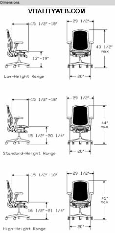 Herman Miller Celle Home Office Chair Dimensions