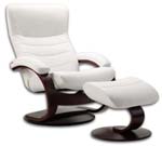 Fjords Trandal Ergonomic Recliner Chair and Ottoman by Hjellegjerde. Scandinavian Norwegian 